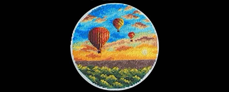 Traveling For Fun - Embroidered Hot Air Balloons