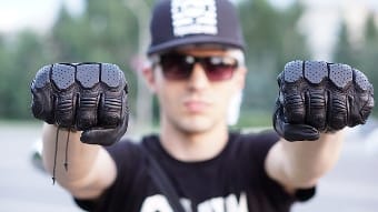 Serious biker gloves!