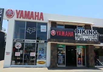 Biking Accessories Pretoria and Louis's Yamaha shop next door.